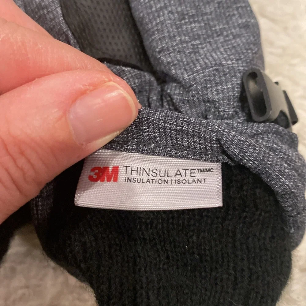 Gray with black lining 4t-5t mittens